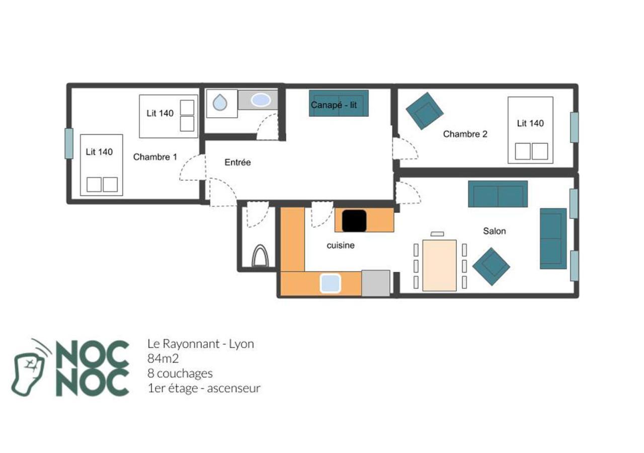 Apartmán Nocnoc - Le Rayonnant Lyon Exteriér fotografie